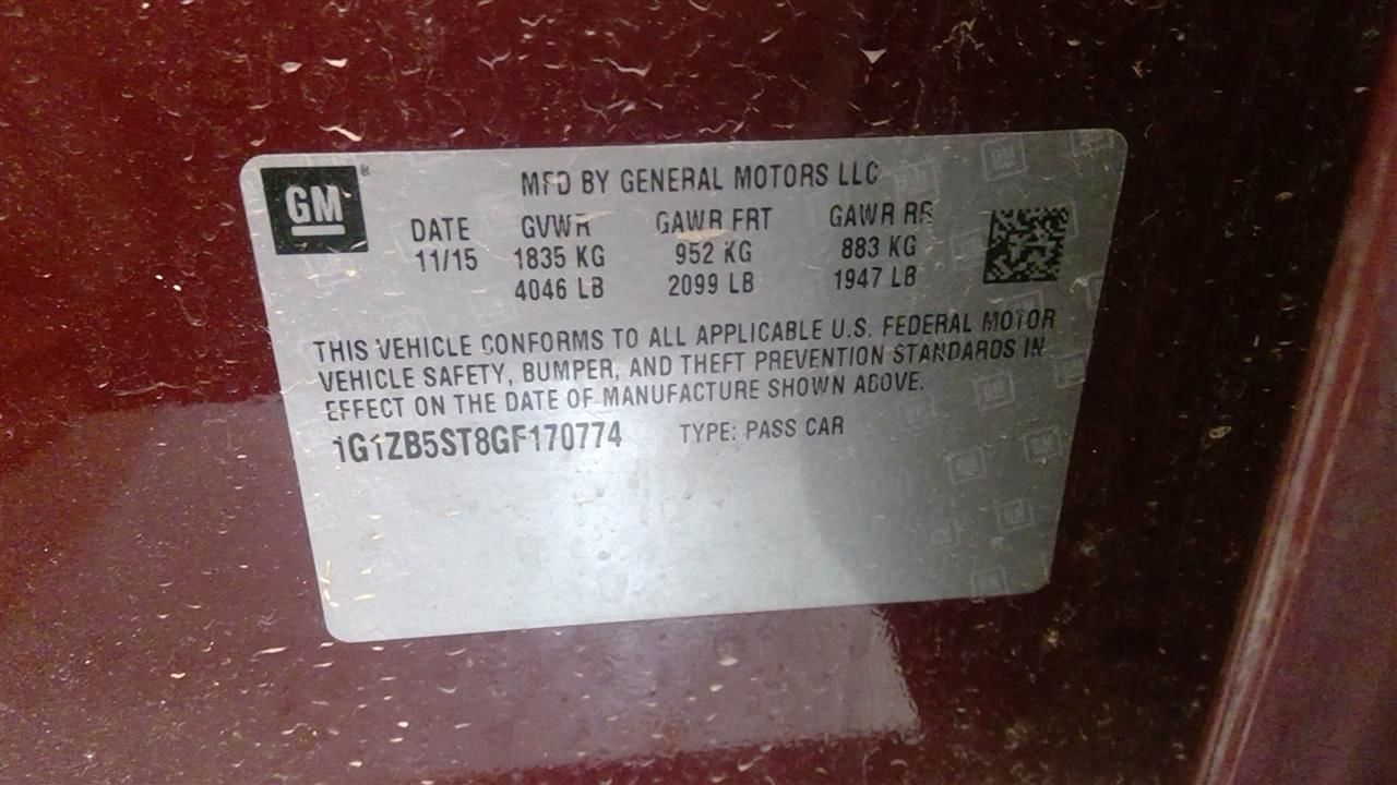 Audio Equipment Radio VIN B 4th Digit New Style Mylink Fits 16 CRUZE 1639952