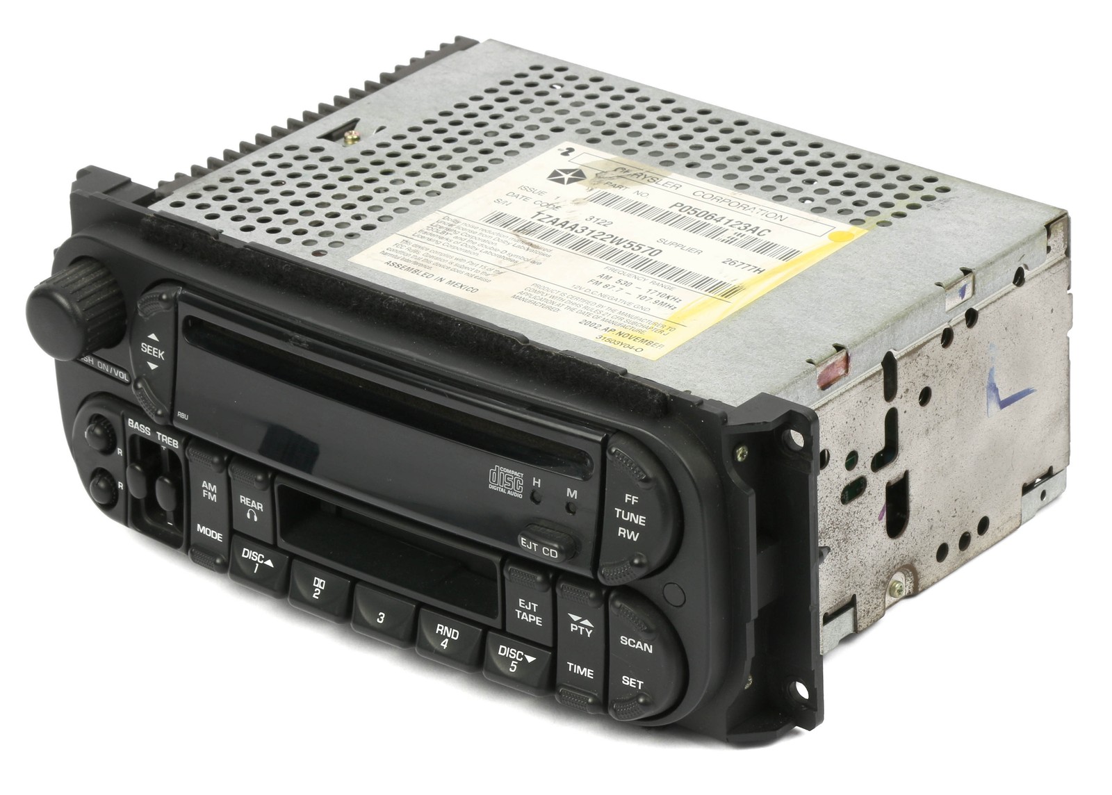 Dodge Chrysler Jeep 2002-2006 AM FM Radio CD Cassette Player PN P05064123AC RBU
