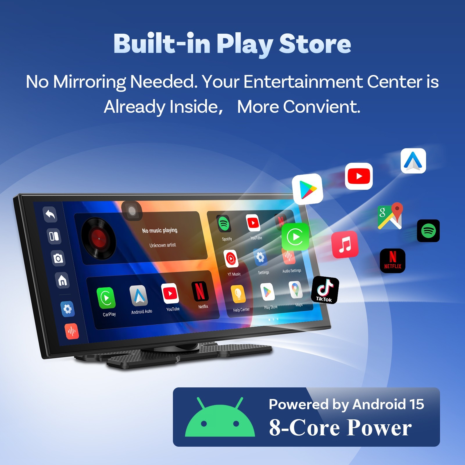 Ottocast 11.4″ Portable Wireless Apple CarPlay and Android Auto IPS Touch Screen