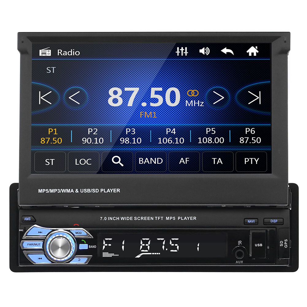 7 Inch Car Stereo Radio MP5 MP4 BT Player Portable Multimedia Flip out Autoradio