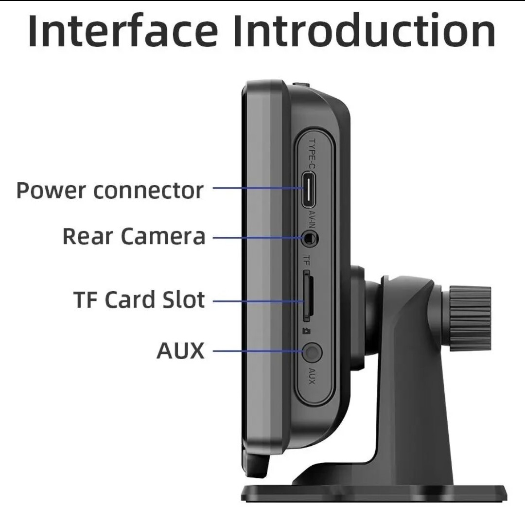 10.26 Inch Car Video Player Front & Rear Cameras Wireless Bluetooth Touchscreen
