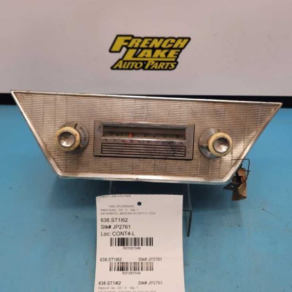 AM RADIO 12-VOLT FITS 1962 STUDEBAKER “UNTESTED” 1081549