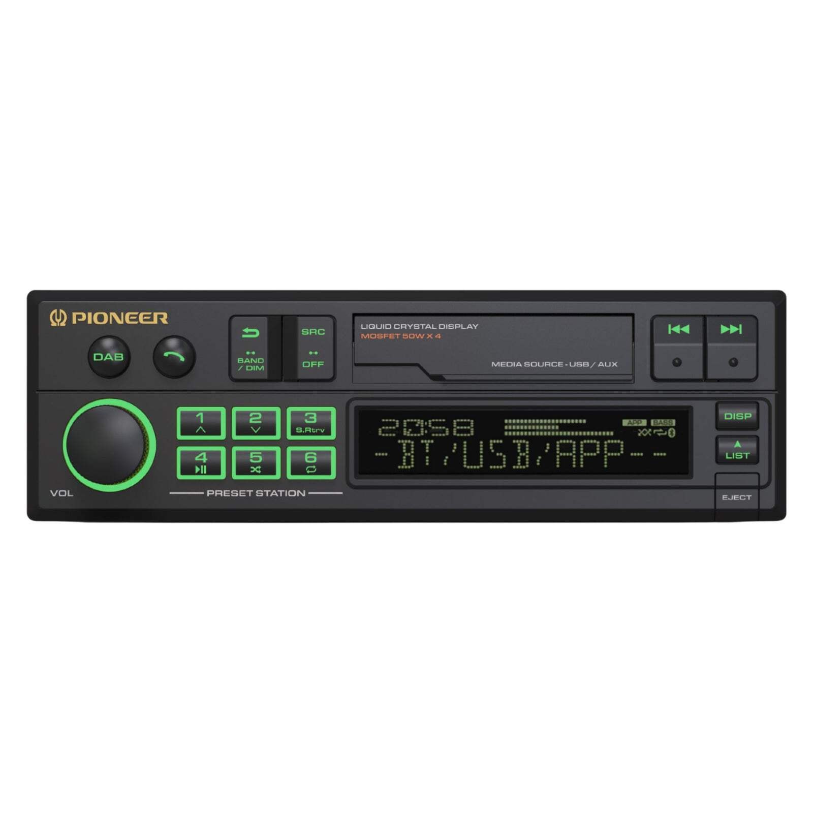 Pioneer SXT-C10PS Retro Car Stereo Bluetooth DAB+ USB Aux Classic Radio OEM Look