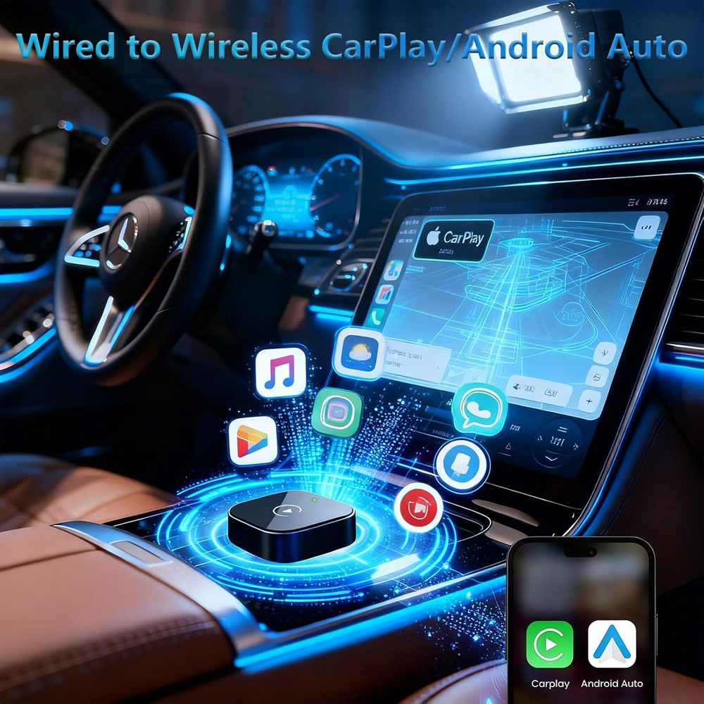 2026 USB Wireless CarPlay Adapter For iPhone Apple Wireless Dongle Plug ＆ Play