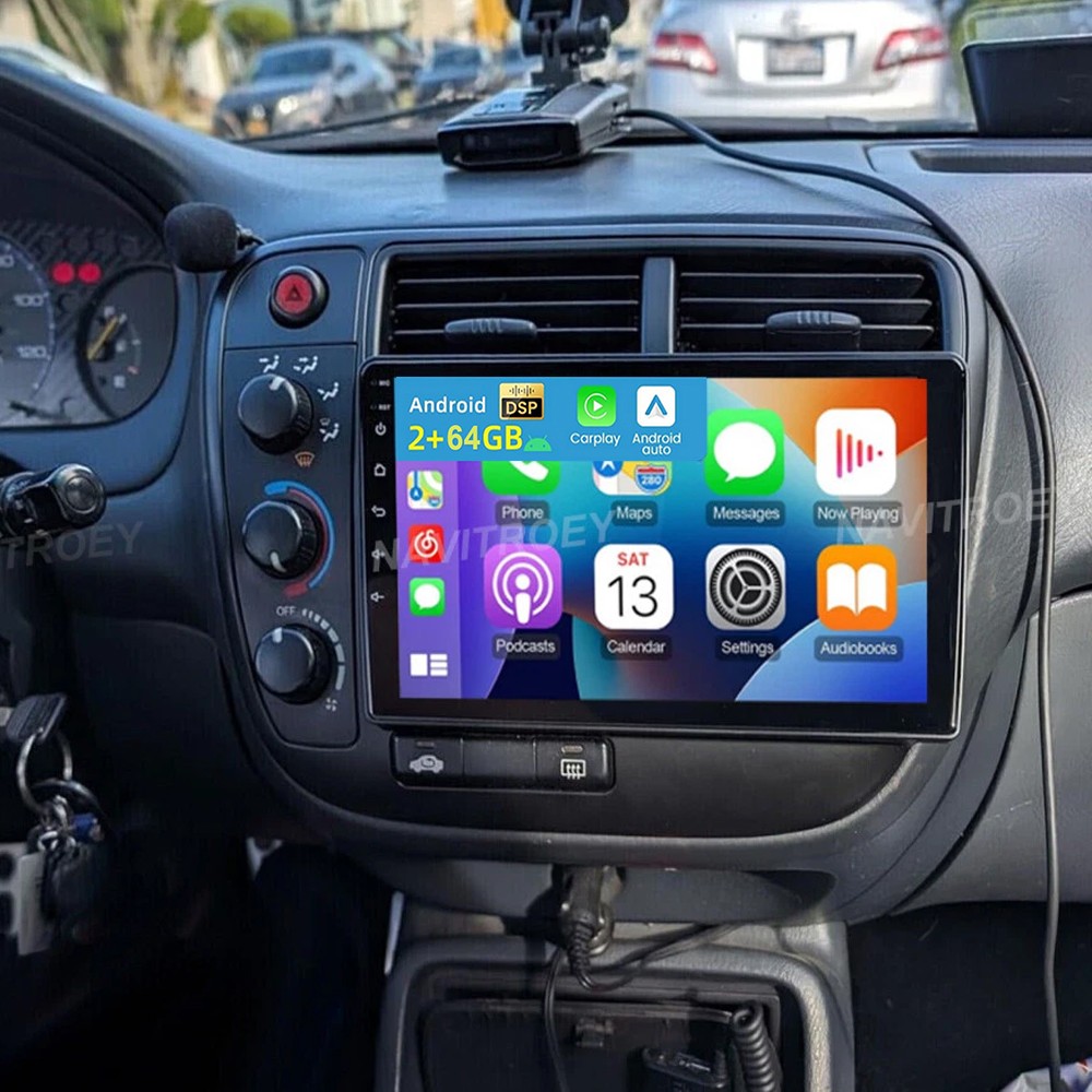 APPLE CARPLAY ANDROID 15.0 FOR 1996-2001 HONDA CIVIC GPS CAR STEREO RADIO 2+64GB