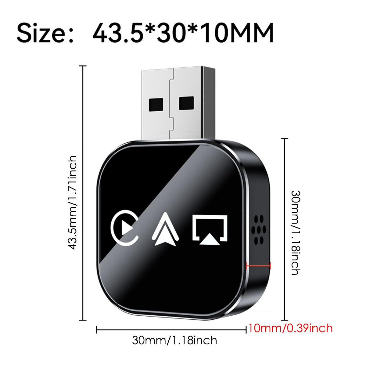 2026 Mini Carplay Adapter 3 IN 1 Wireless Carplay & Android Auto & Mirror Link ,