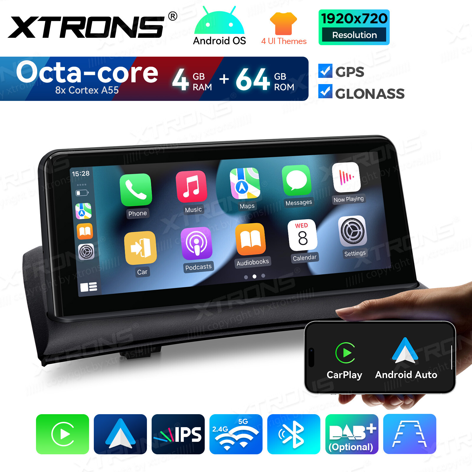 For BMW X3 E83 2004-09 10.25″ Android 14 Car GPS Nav Stereo 8Core 4+64GB CarPlay