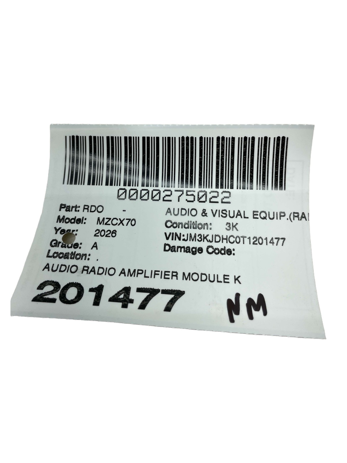 2026 MAZDA CX-70 OEM AUDIO RADIO AMPLIFIER MODULE KMNJ66A20A