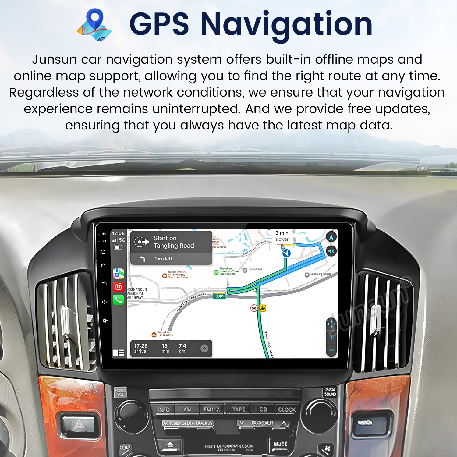 For 1998-2003 Lexus Rx300 6+128G CarPlay Android14 Car Stereo Radio GPS Nav WIFI