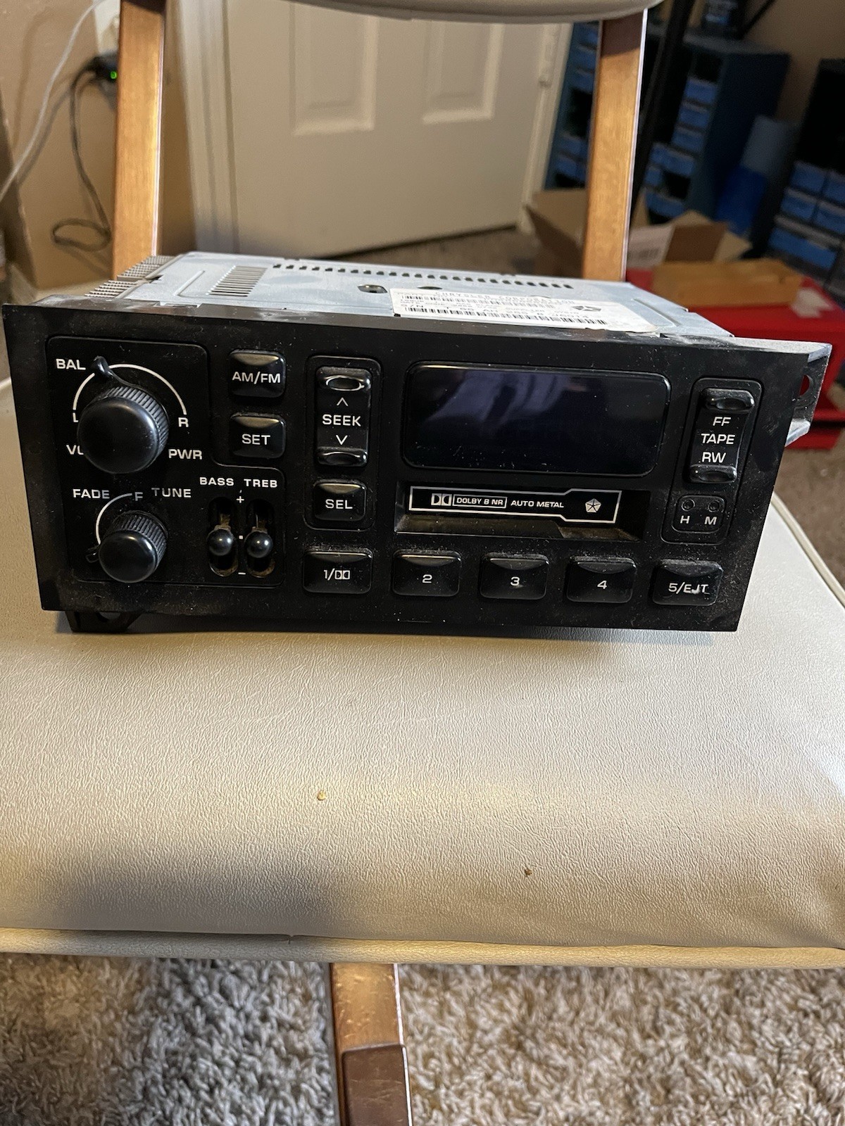 1994 – 2002 Dodge Chrysler Jeep Radio AM-FM-Cassette – Fully Functional – Black