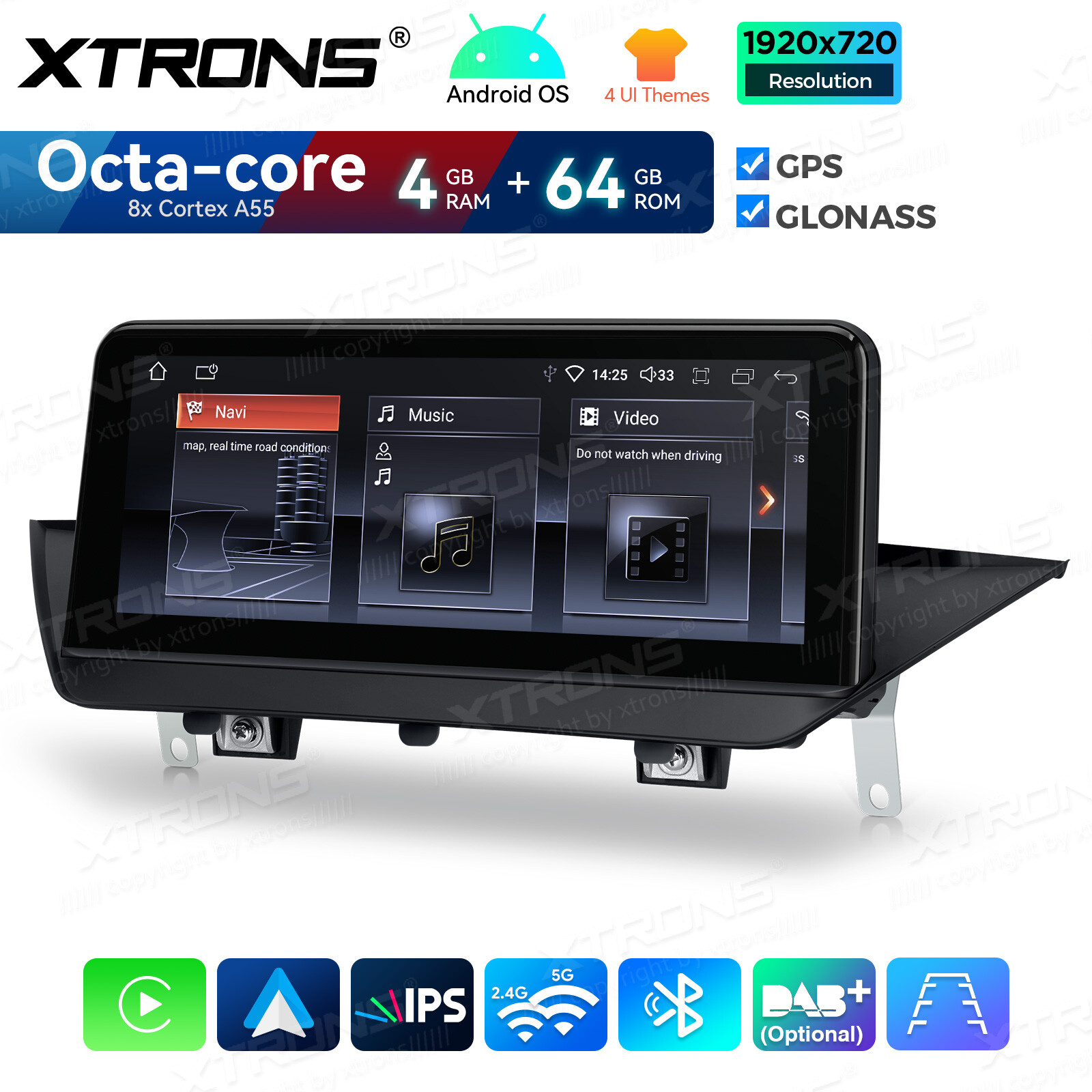 For BMW X1 E84 No Original Display Android 14 Car GPS Navi Stereo 8Core 4+64GB