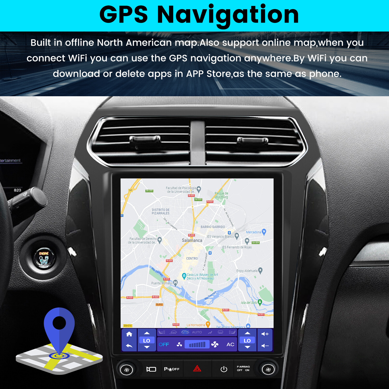 12.1″ Android 13 Car Radio Stereo 8 Core for Ford Explorer 2011-2019 CarPlay GPS