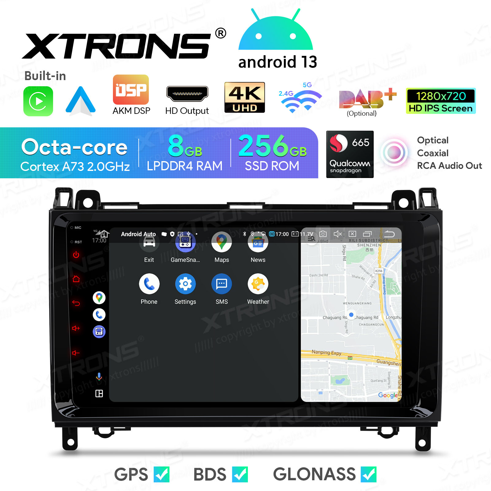 9 inch QLED Android 13 8+256GB Car Stereo Radio GPS Nav 4K For Benz B-W245 W169