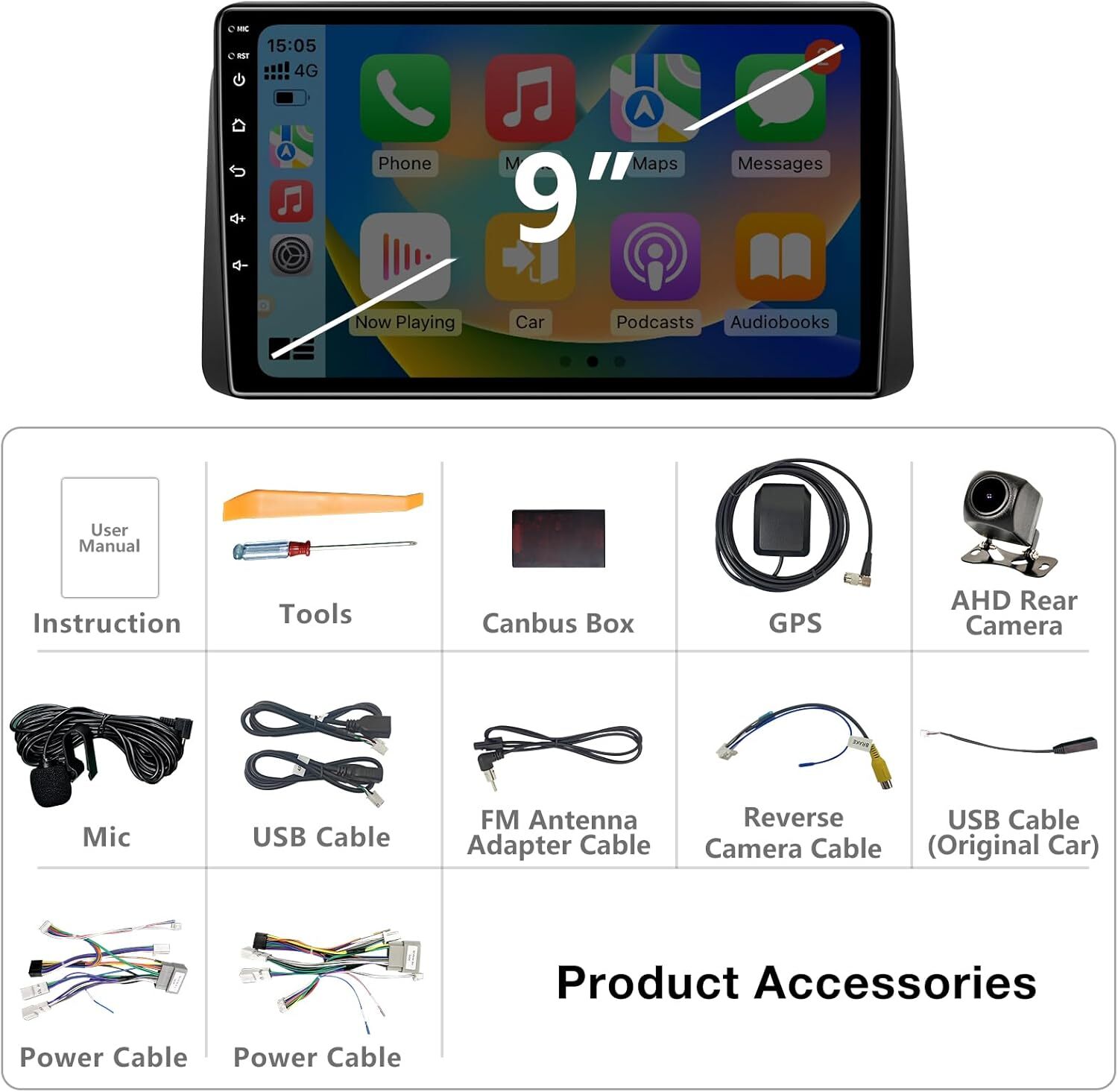 Car Stereo CarPlay for Dodge Grand Caravan & Chrysler Town & Country 2013–2016