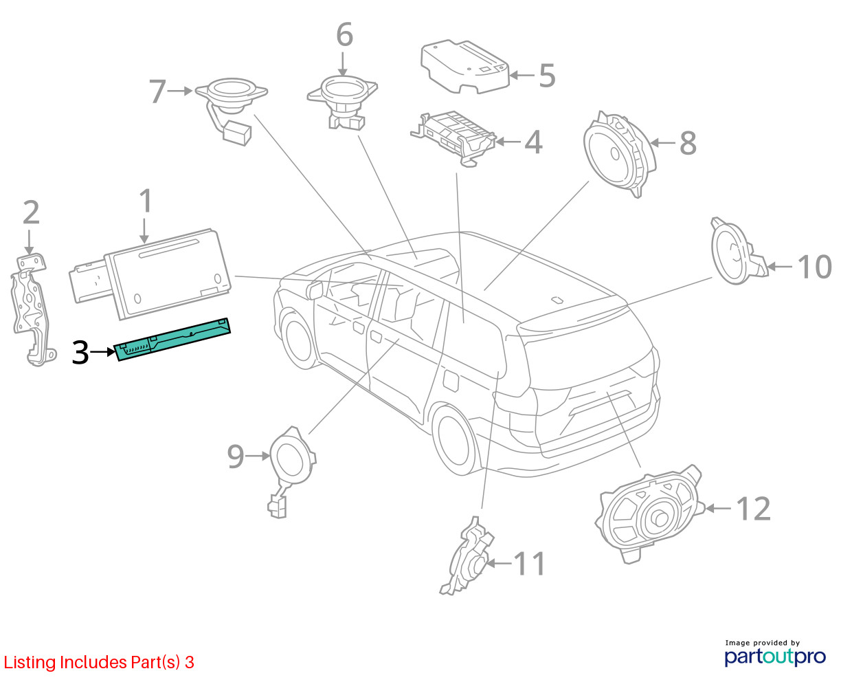2014-2019 Toyota Highlander Receiever 861800E011 Factory OEM Replacement Part