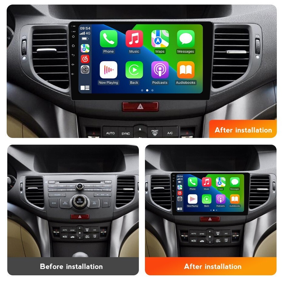 For Acura TSX 2009-2014 Touch Screen Android 13 Car Stereo Radio GPS Carplay Map