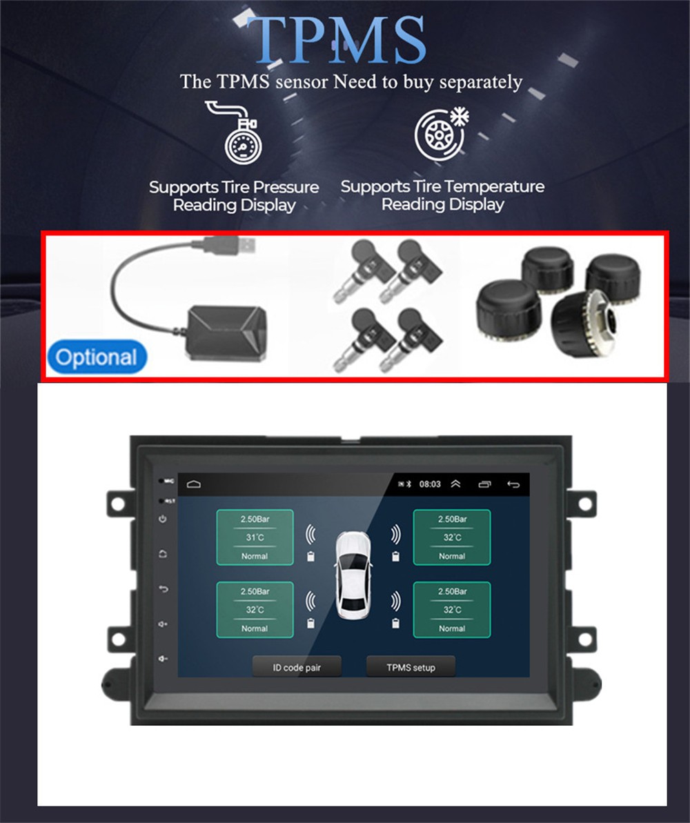 Touch Screen Car Stereo Radio BT FM RDS Head Unit Fit For Ford Mustang 2005-2009