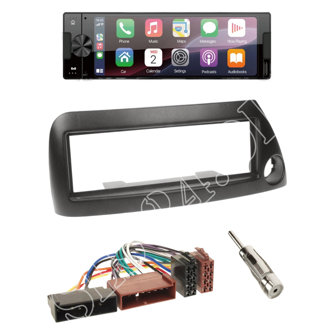 Ampire CPR60 Radio DAB + USB-C with installation kit for Ford Ka (RBT) 09/1996-2008