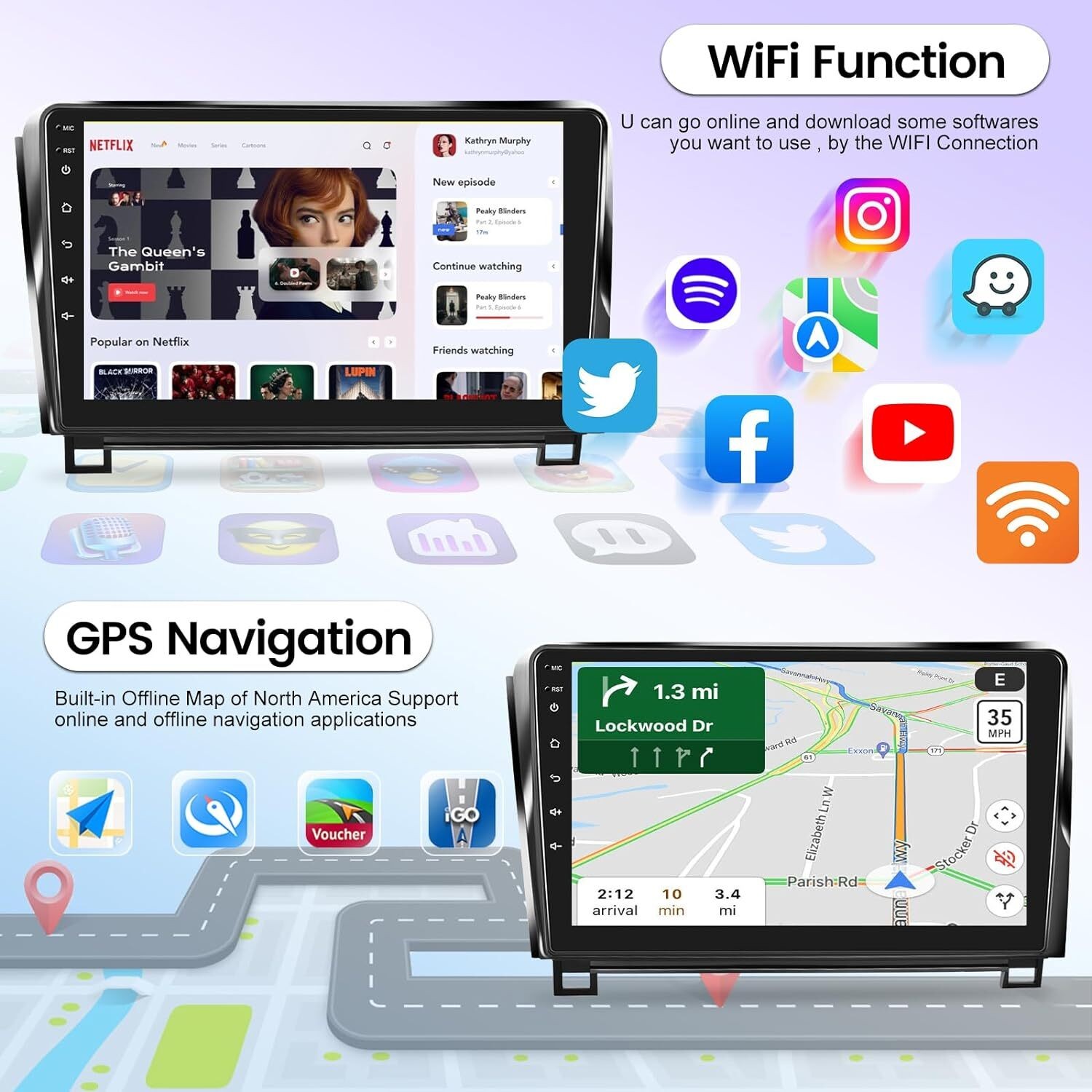 Car Radio Stereo Carplay For Toyota Tundra Sequoia 2+32G 10in Player Car