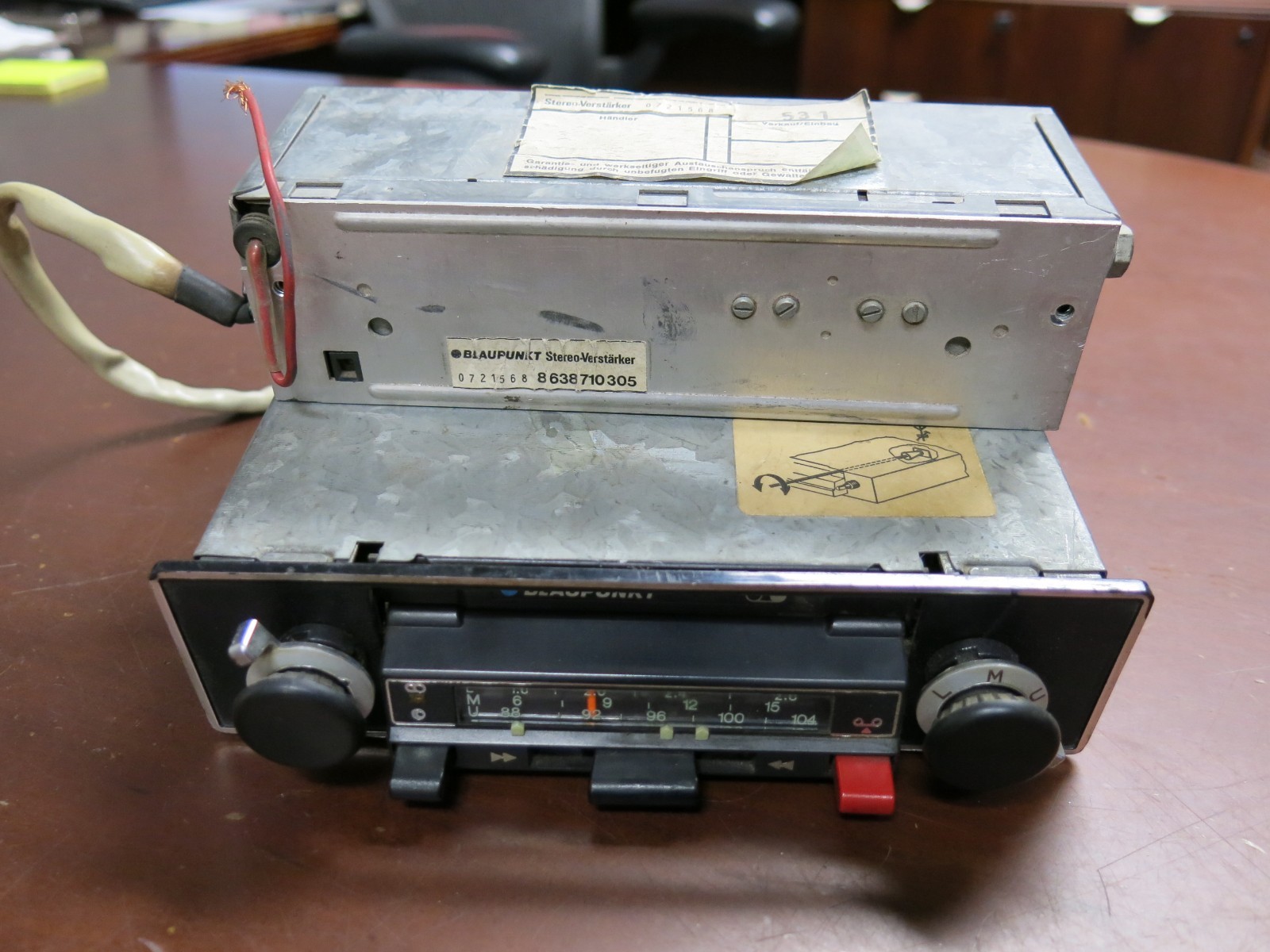 1969-1983 Porsche 911 930 Blaupunkt Bamberg Car Radio Cassette with Amplifier