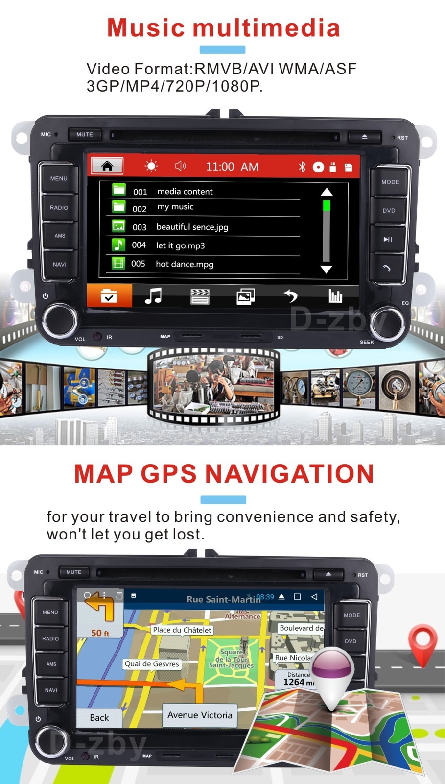 DAB+ 7″ Car Stereo GPS Sat Nav CD DVD RDS BT For 2DIN VW GOLF 5 6 Passat Touran Polo