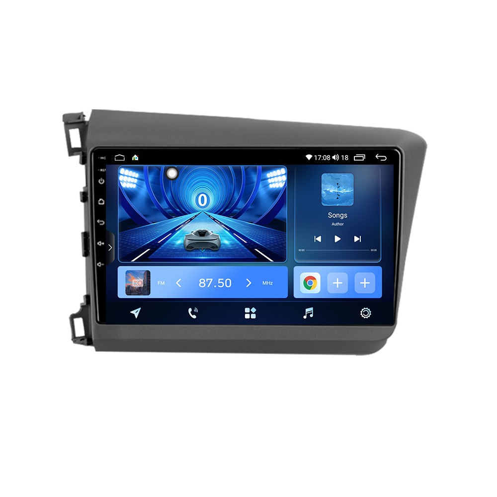 For Honda Civic 2012-2015 Android Auto Carplay GPS Navi Car Stereo Radio Video