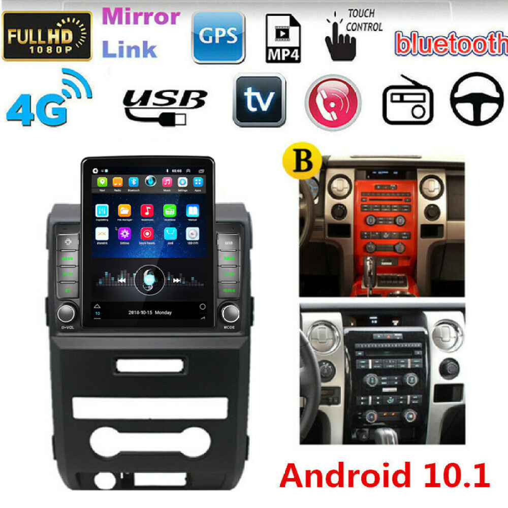 Vertical 9.5″ For 2009-12 Ford F150 F-150 Android 10.1 Car Stereo Radio GPS Wifi