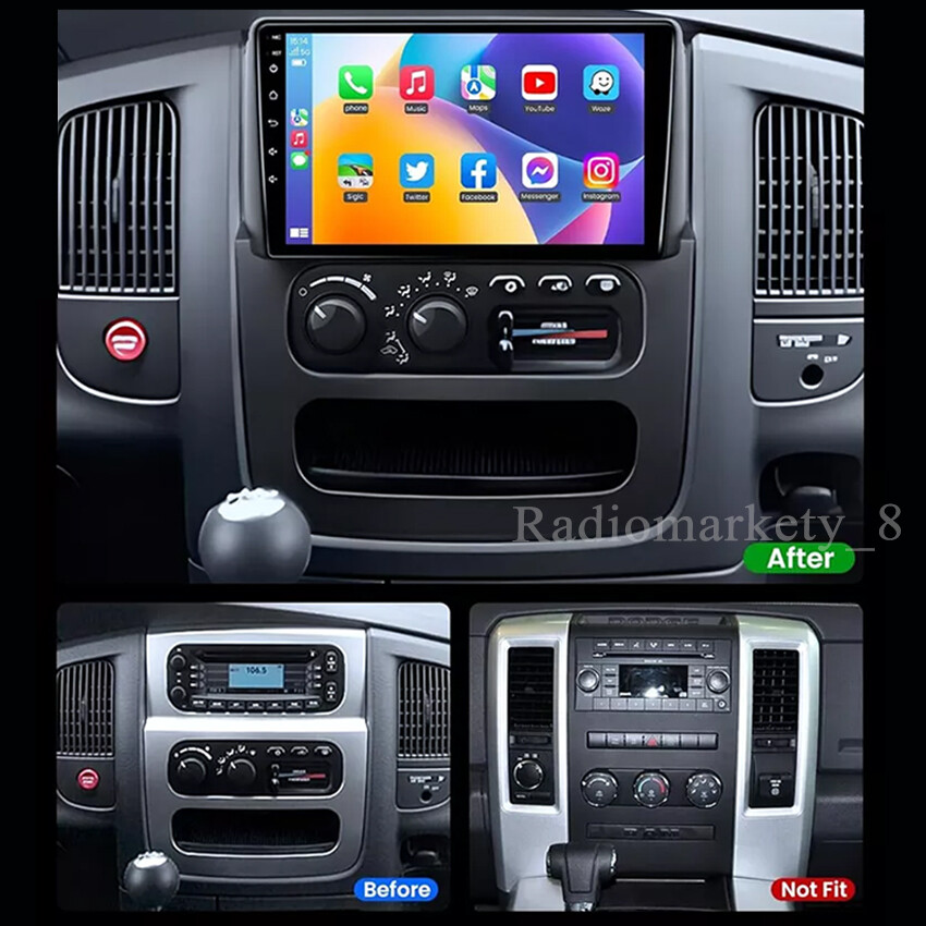 For 2002-2005 Dodge Ram 1500 2500 3500 Android 15 CarPlay Car Stereo Radio GPS