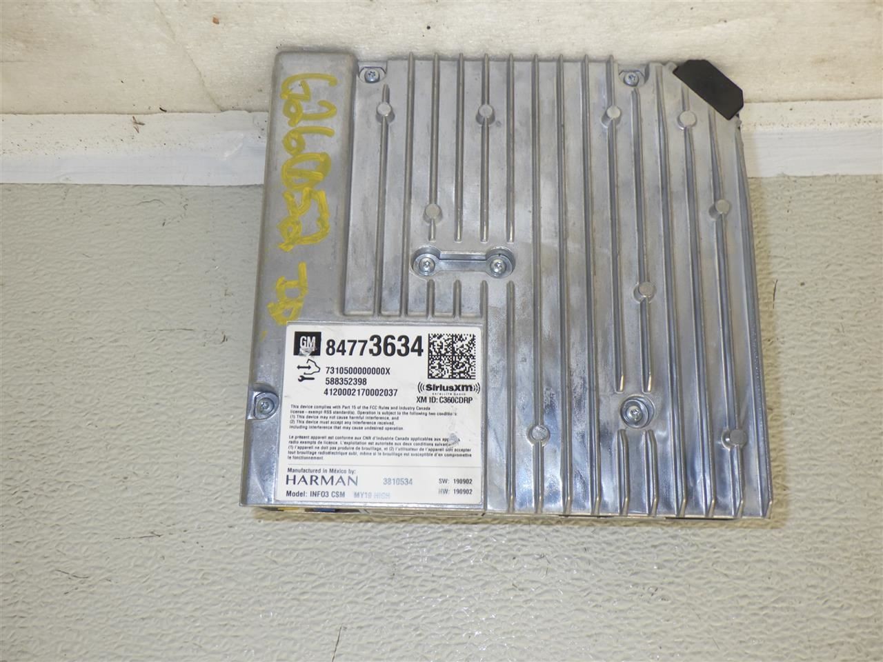 2020 CT6 V-Series Radio Receiver ID 84773634