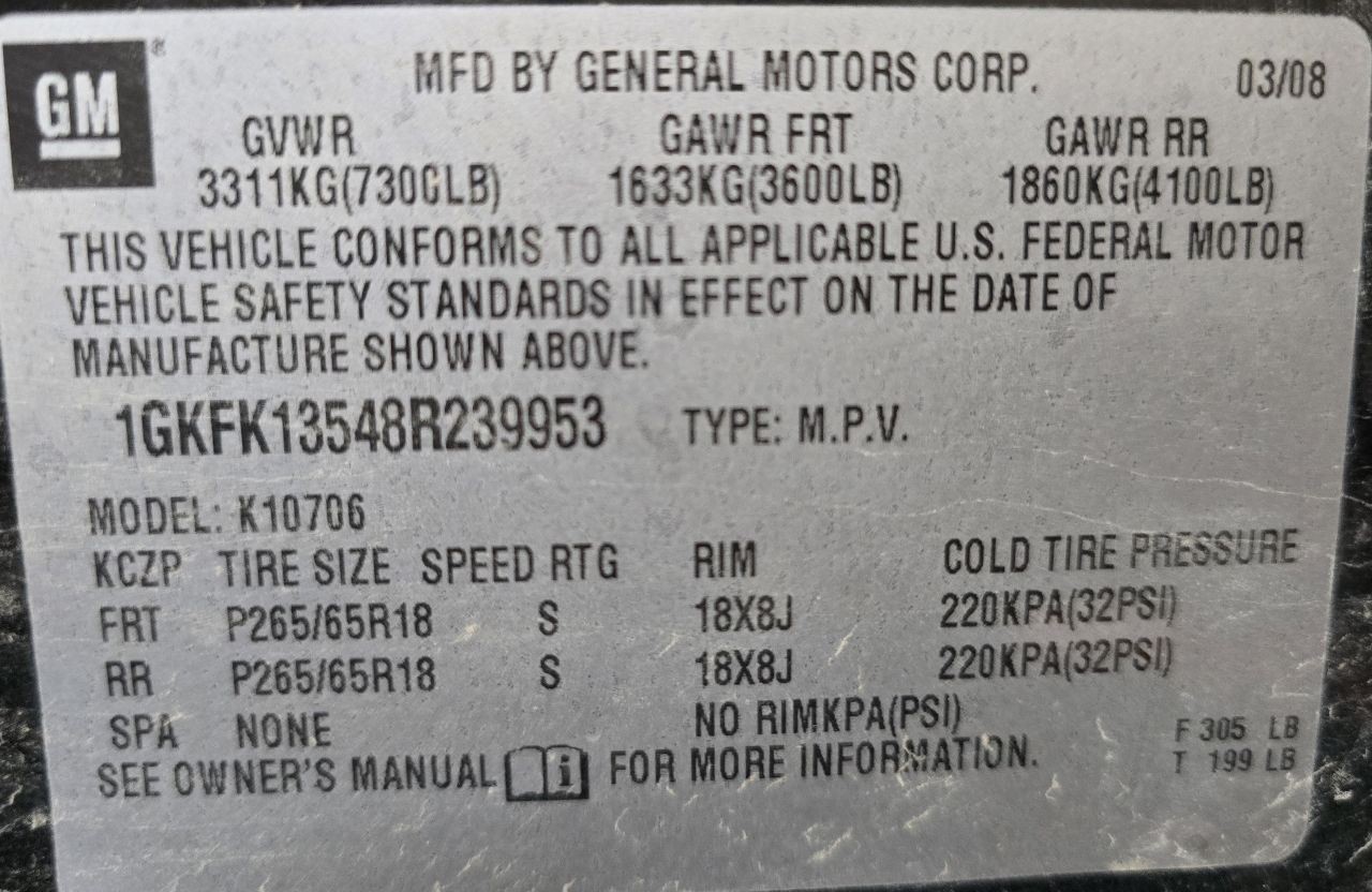 Audio Equipment Radio Opt Uvb ID 20807044 Fits 08-09 TAHOE 624017