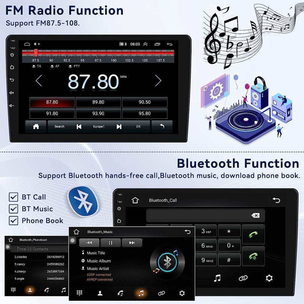 For Nissan Murano Z51 2008-2014 Carplay Android 15 Car Stereo Radio FM BT 4+64GB