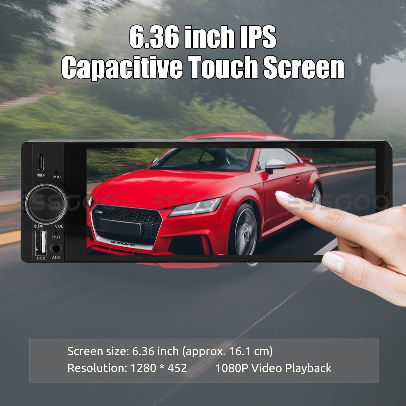 7″ Car Radio For Apple Carplay Android Single 1Din Touch Screen Stereo Bluetooth