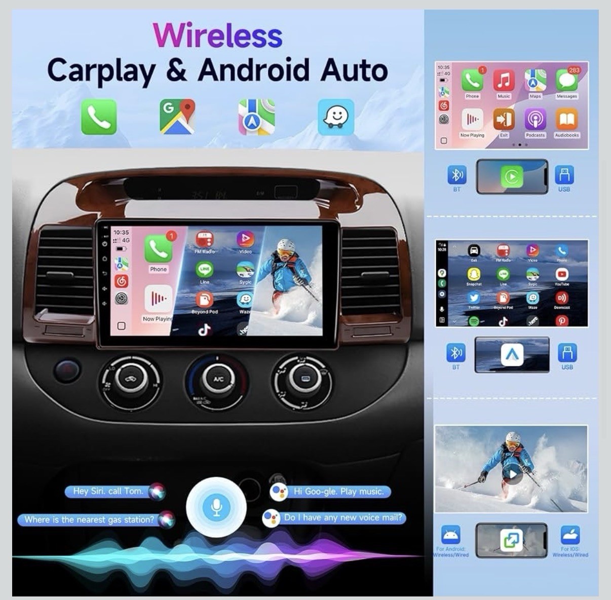 Carplay for Toyota Camry 2002-2006 Android Auto Car Stereo Radio GPS Navi WIFI