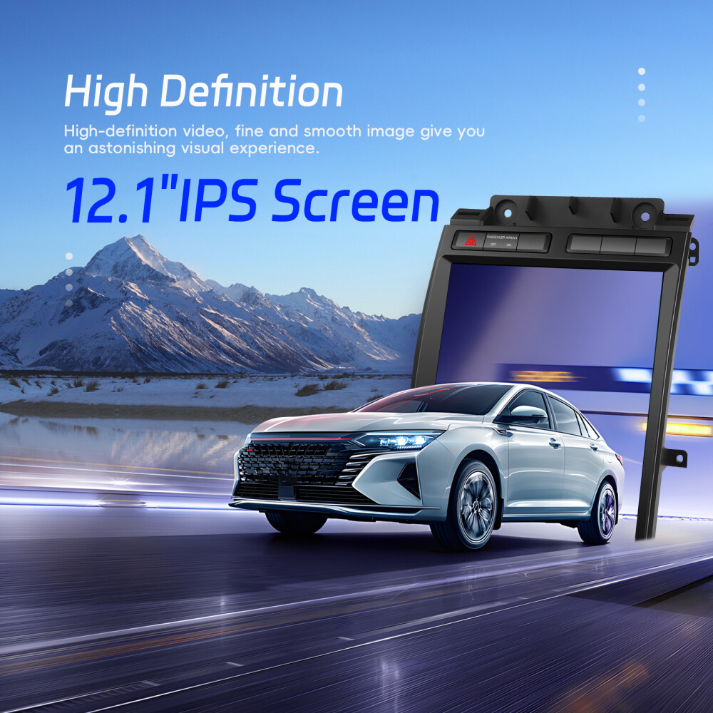 12.1″ Vertical Screen For Ford Taurus 2010-2018 Android 13 4+64GB GPS Car Radio