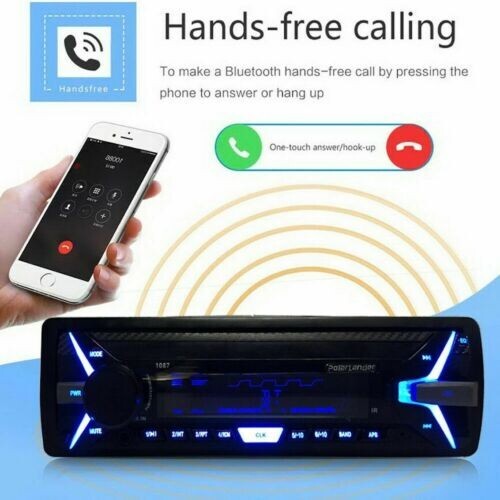 Arrangement AC79307 1DIN Car Stereo RDS+AM FM TF MP3 Player AUX Bluetooth Panel