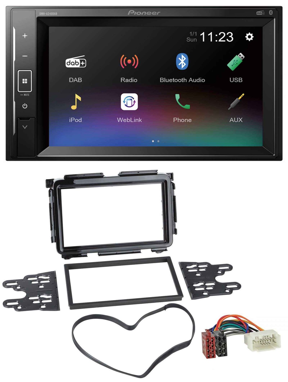 Pioneer DAB MP3 2DIN Bluetooth USB Car Stereo for Honda HR-V (RU, 2015 onwards)