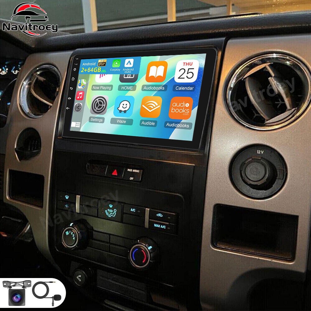 For Ford F150 2009-2014 Carplay Android 15 Car Stereo Radio WiFi GPS Navi Camera