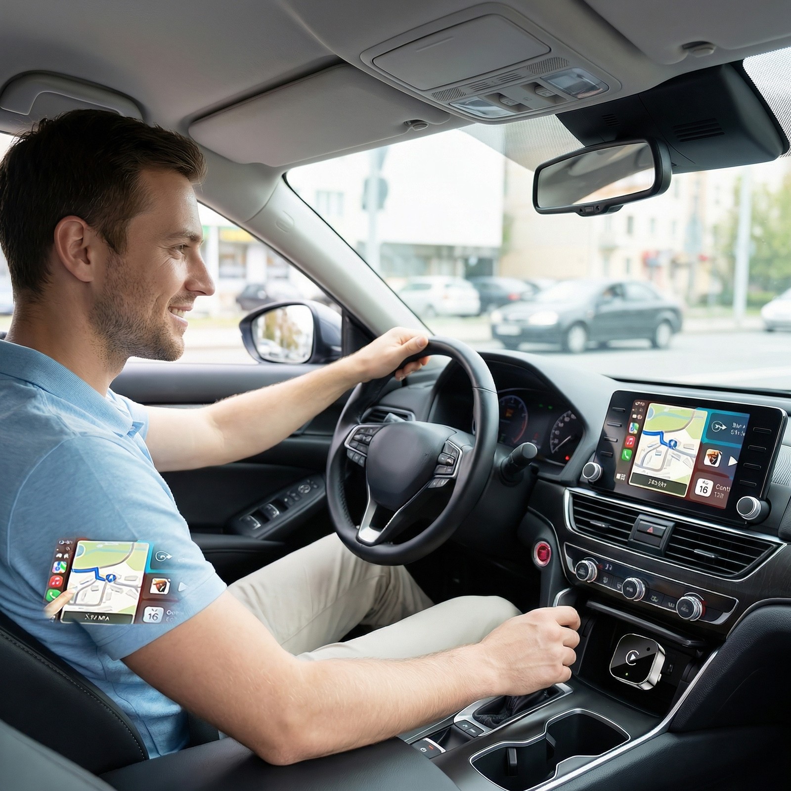 USB Wireless CarPlay Adapter for Apple iPhone & Android Auto Dongle Plug＆Play US