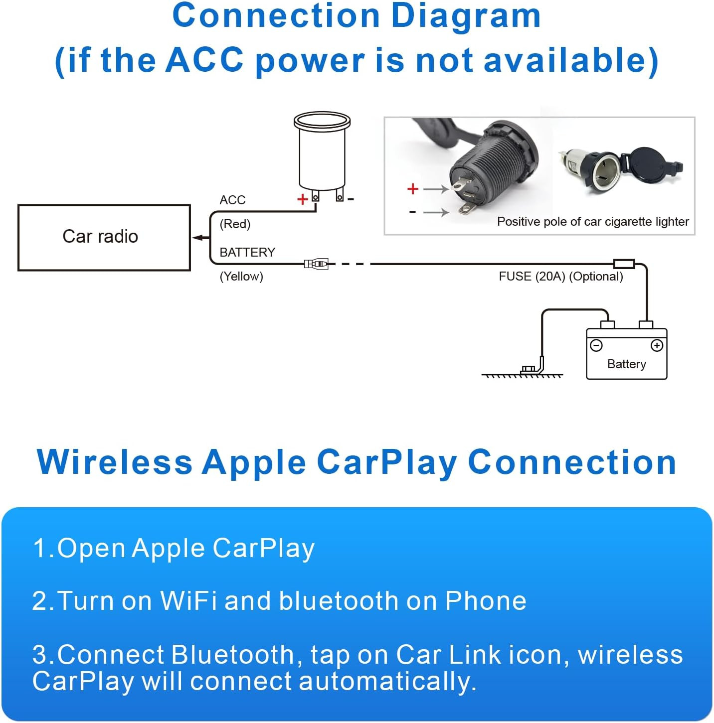 7” Universal 2Din Apple CarPlay AM/FM Radio Stereo GPS Navigator SWC BT +Camera