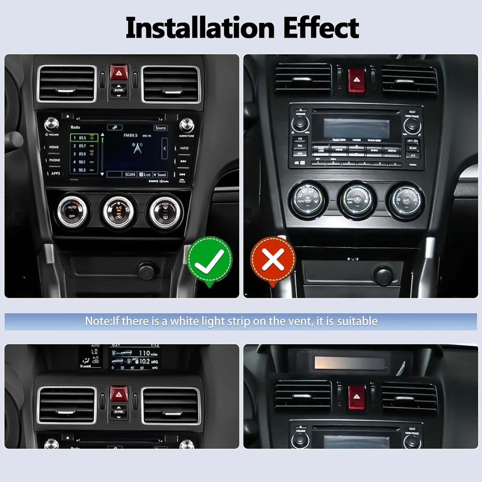 Android 15 Car Stereo 9” 8-Core 4GB+64GB Subaru Forester WRX Impreza 2015-2018