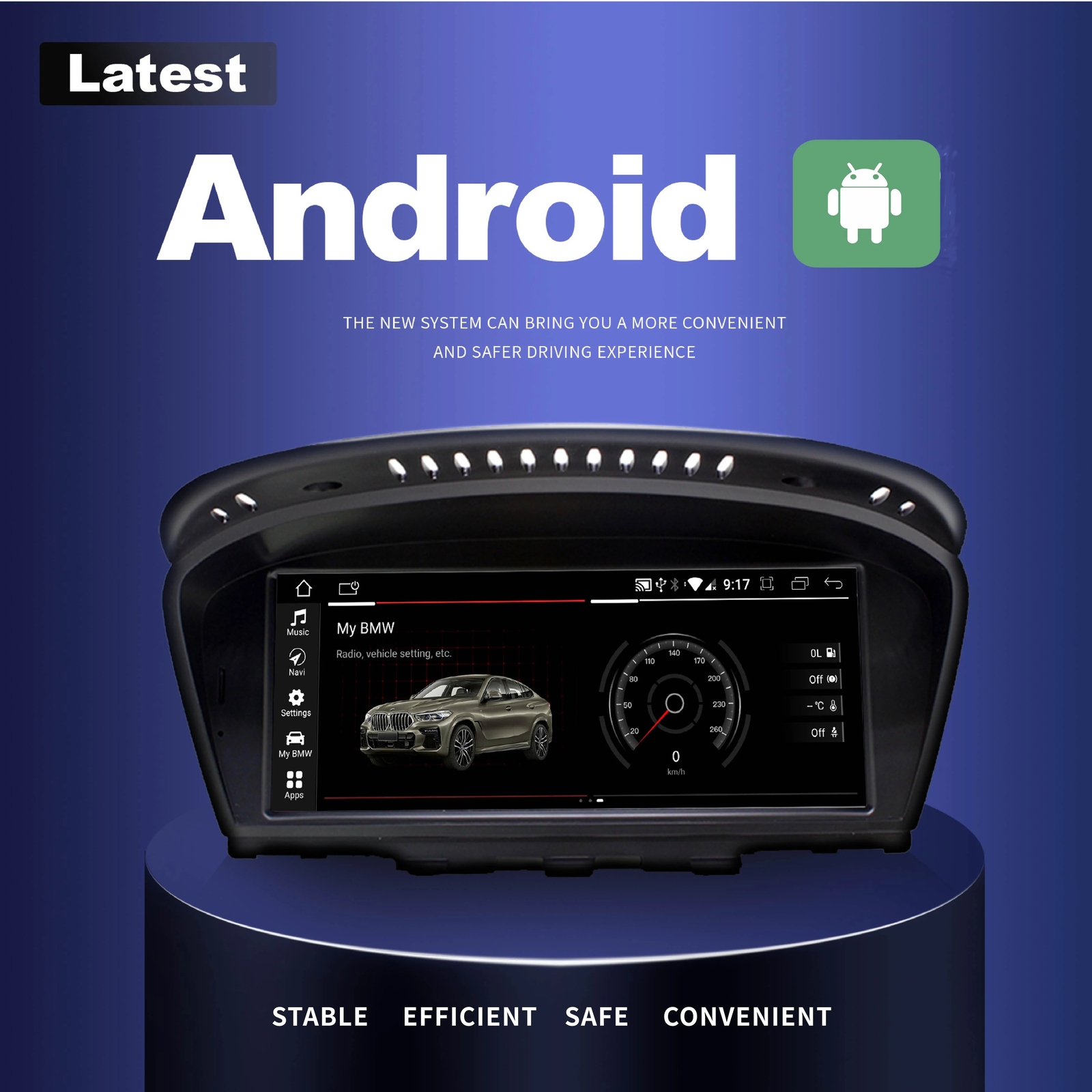 4G LTE Android 14 Car Stereo 8 Core 8+128G GPS Sat Nav For BMW 5 Ser E60 E61 E90 CCC