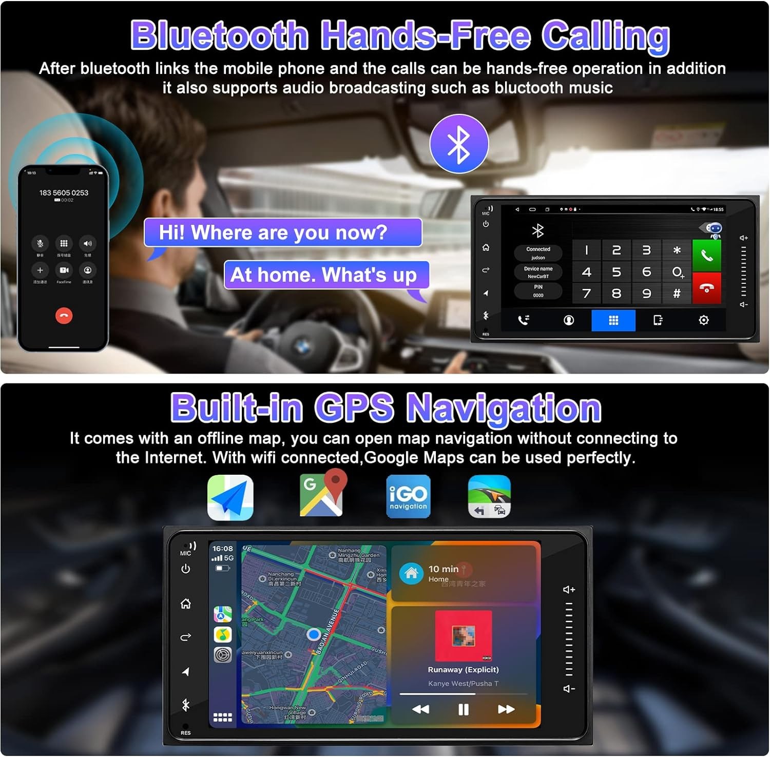 Android15 For Toyota Matrix 2003-2008 RDS Carplay 7”Car Stereo Radio Navi BT