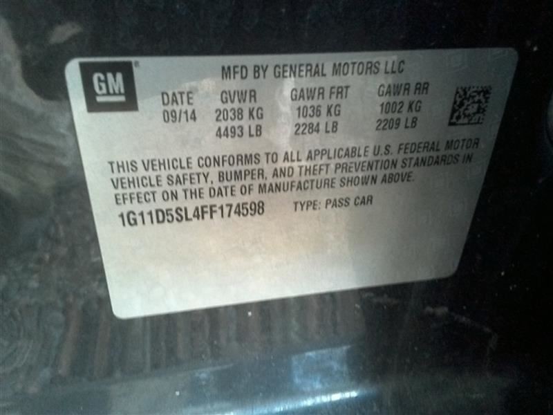 Audio Equipment Radio VIN 1 4th Digit Limited Receiver Fits 14-16 MALIBU 2347625