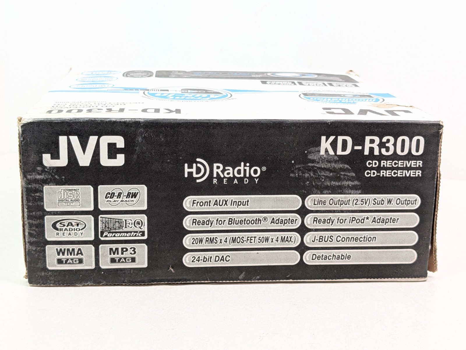 JVC KD-R300 CD MP3 WMA Car Stereo Radio Receiver HD Radio Ready 1 DIN Black