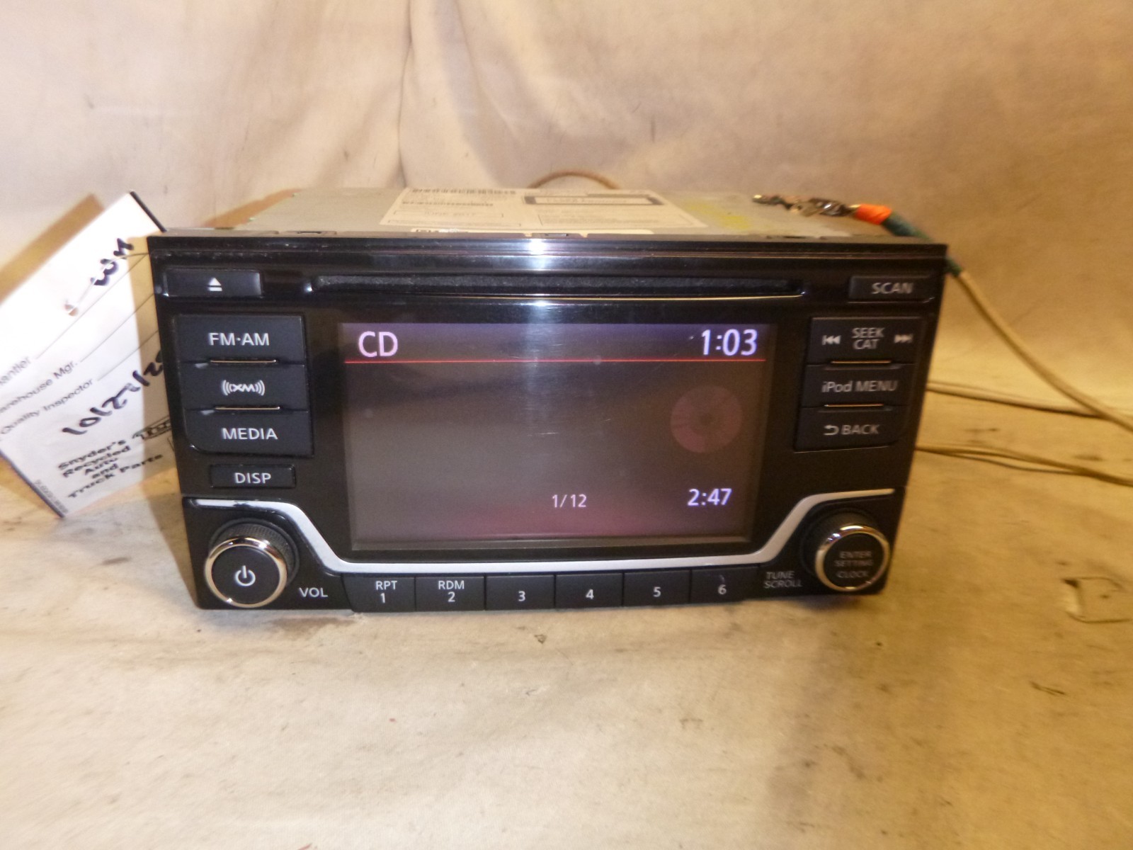 18 19 Nissan Sentra Satellite Radio Cd Mp3 28185-4AF6A RAT49