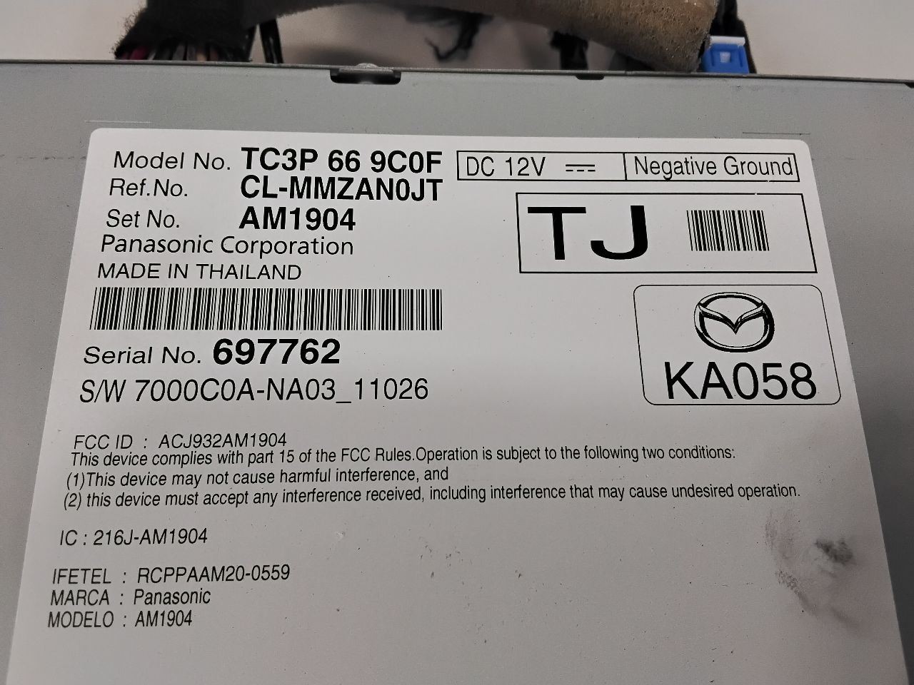 Audio Equipment Radio Receiver Fits 21-23 MAZDA CX-5 135401