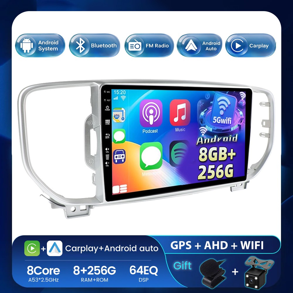 🌟8GB+256GB🌟FOR KIA Sportage KX5 2016-2019 Android16 Car Stereo CarPlay GPS AHD