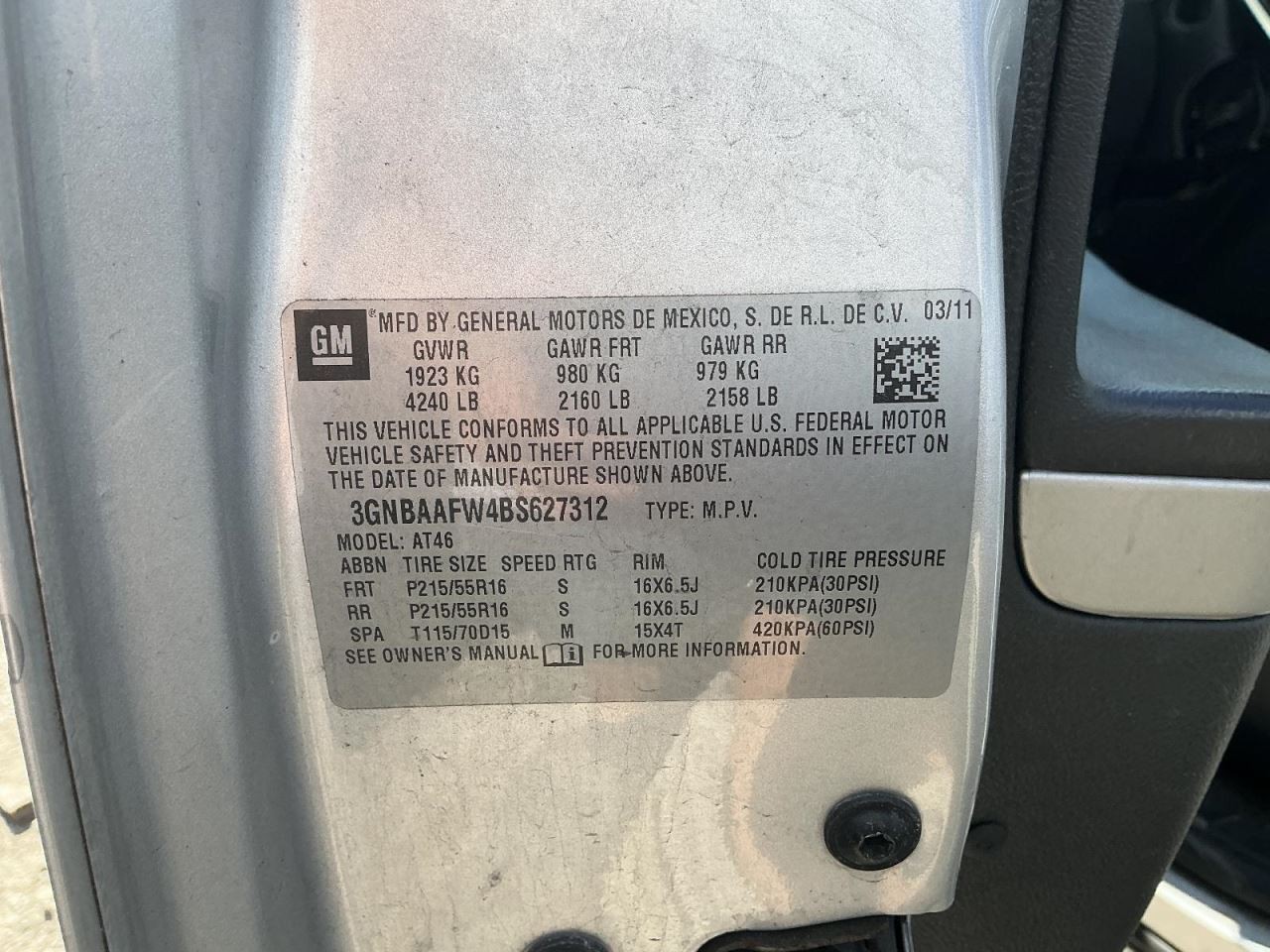 Audio Equipment Radio AM-FM-stereo-CD-MP3-USB Opt Uui Fits 09-11 HHR 864671