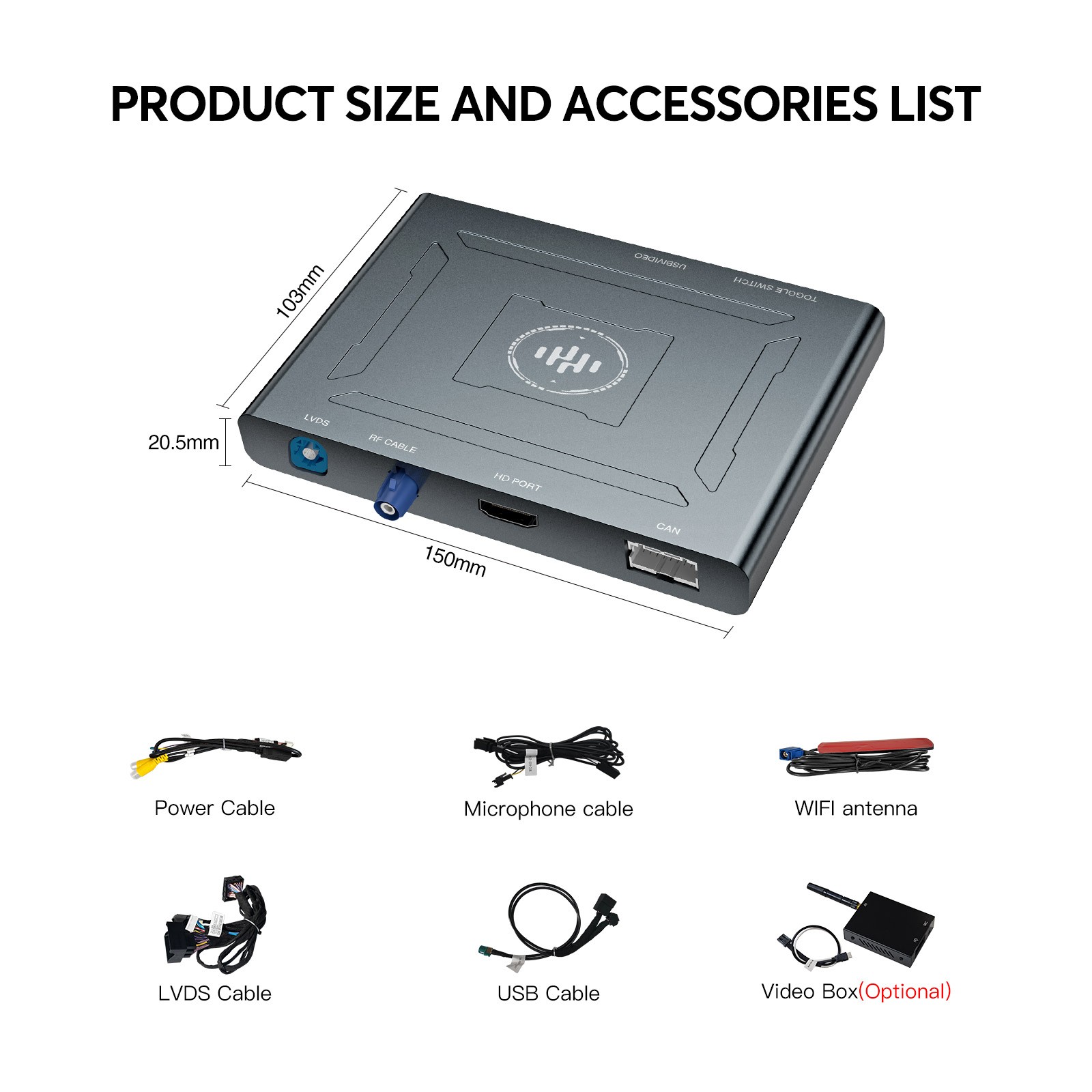 Wireless Carplay/Android Auto Decoder for Audi Q3 A1 2013-2018 with RMC System