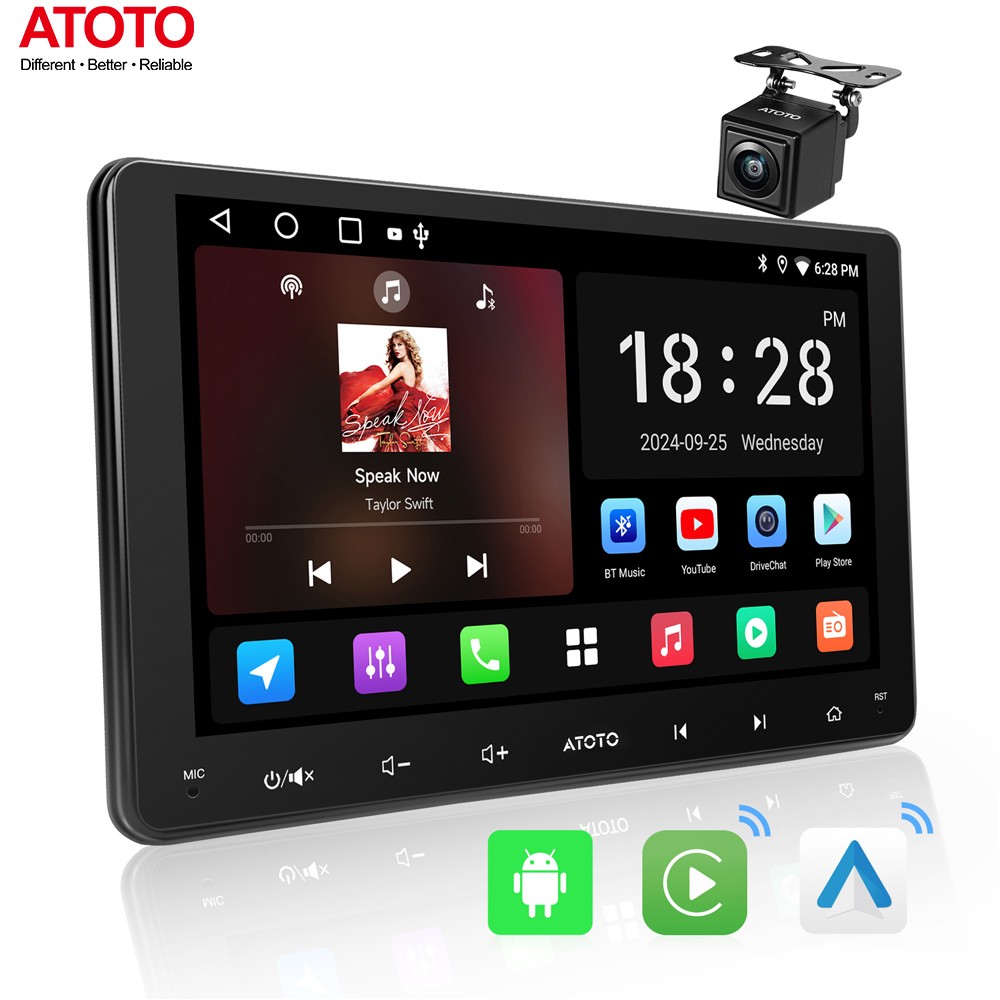 ATOTO Double Din Android Car Stereo 9 Inch ChatGPT GPS Navigation Backup Camera